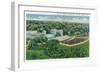 San Antonio, Texas - Breckenridge Park, Aerial View of the Open Air Theatre, c.1944-Lantern Press-Framed Art Print