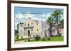 San Antonio, Texas - Exterior View of the Alamo, c.1945-Lantern Press-Framed Art Print