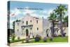 San Antonio, Texas - Exterior View of the Alamo, c.1945-Lantern Press-Stretched Canvas