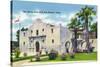 San Antonio, Texas - Exterior View of the Alamo, c.1945-Lantern Press-Stretched Canvas