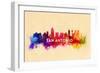 San Antonio, Texas - Skyline Abstract-Lantern Press-Framed Art Print