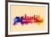 San Antonio, Texas - Skyline Abstract-Lantern Press-Framed Art Print