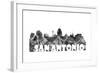 San Antonio Texas Skyline BG 2-Marlene Watson-Framed Giclee Print