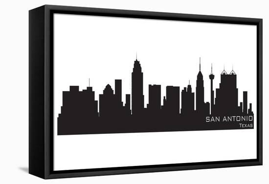 San Antonio, Texas Skyline. Detailed Vector Silhouette-Yurkaimmortal-Framed Stretched Canvas