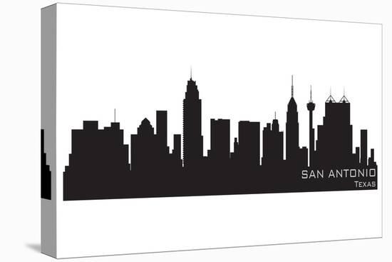 San Antonio, Texas Skyline. Detailed Vector Silhouette-Yurkaimmortal-Stretched Canvas