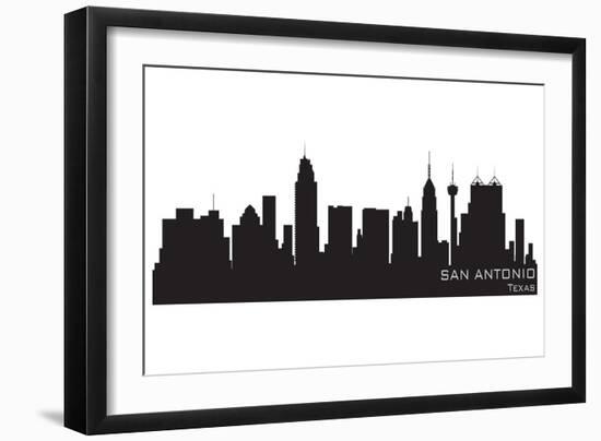 San Antonio, Texas Skyline. Detailed Vector Silhouette-Yurkaimmortal-Framed Art Print