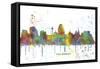 San Antonio Texas Skyline MCLR 1-Marlene Watson-Framed Stretched Canvas