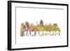 San Antonio Texas Skyline Mclr 2-Marlene Watson-Framed Giclee Print