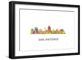 San Antonio Texas Skyline-Marlene Watson-Framed Giclee Print
