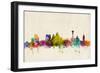 San Antonio Texas Skyline-Michael Tompsett-Framed Art Print