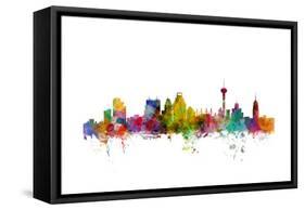 San Antonio Texas Skyline-Michael Tompsett-Framed Stretched Canvas