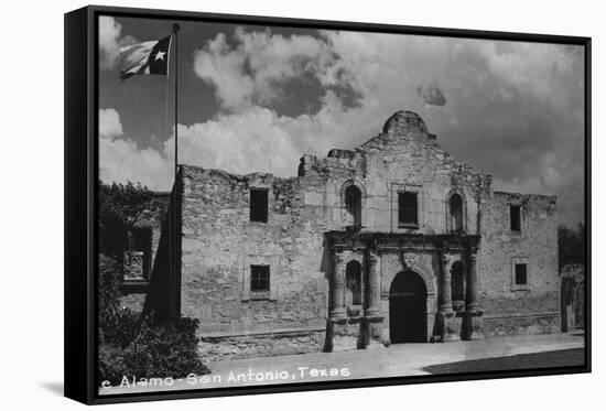 San Antonio, Texas - The Alamo-Lantern Press-Framed Stretched Canvas