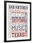 San Antonio, Texas - Typography-Lantern Press-Framed Art Print