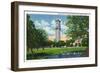 San Antonio, Tx - Exterior View of the Clock Tower from the Fort Sam Houston Quadrangle, c.1944-Lantern Press-Framed Art Print