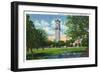 San Antonio, Tx - Exterior View of the Clock Tower from the Fort Sam Houston Quadrangle, c.1944-Lantern Press-Framed Art Print