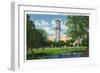 San Antonio, Tx - Exterior View of the Clock Tower from the Fort Sam Houston Quadrangle, c.1944-Lantern Press-Framed Art Print