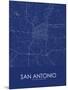 San Antonio, United States of America Blue Map-null-Mounted Poster