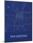 San Antonio, United States of America Blue Map-null-Mounted Poster