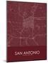 San Antonio, United States of America Red Map-null-Mounted Poster