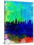 San Antonio Watercolor Skyline-NaxArt-Stretched Canvas