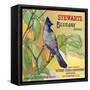 San Bernardino, California, Stewarts Bluejay Brand Citrus Label-Lantern Press-Framed Stretched Canvas