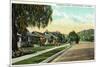 San Bernardino, California - View Along Arrowhead Avenue-Lantern Press-Mounted Premium Giclee Print