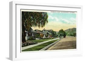 San Bernardino, California - View Along Arrowhead Avenue-Lantern Press-Framed Art Print