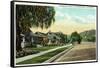 San Bernardino, California - View Along Arrowhead Avenue-Lantern Press-Framed Stretched Canvas