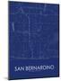 San Bernardino, United States of America Blue Map-null-Mounted Poster