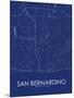 San Bernardino, United States of America Blue Map-null-Mounted Poster