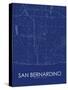 San Bernardino, United States of America Blue Map-null-Stretched Canvas