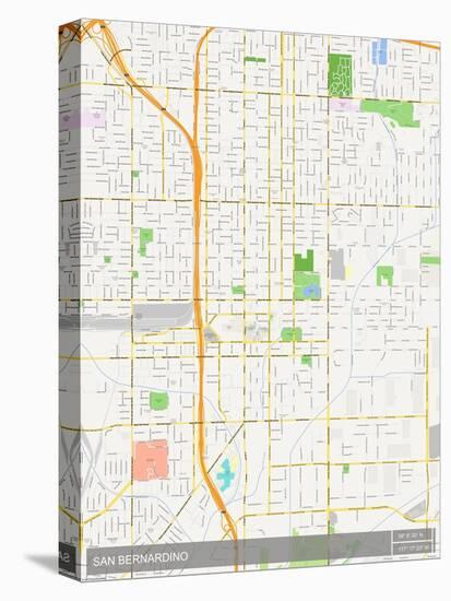 San Bernardino, United States of America Map-null-Stretched Canvas