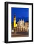 San Carlo Church at Dusk, Turin, Piedmont, Italy, Europe-Mark Sunderland-Framed Photographic Print