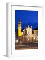 San Carlo Church at Dusk, Turin, Piedmont, Italy, Europe-Mark Sunderland-Framed Photographic Print