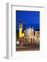 San Carlo Church at Dusk, Turin, Piedmont, Italy, Europe-Mark Sunderland-Framed Photographic Print