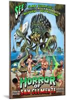 San Clemente, California - Alien Attack Horror-Lantern Press-Mounted Art Print