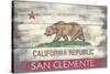 San Clemente, California - California State Flag - Barnwood Painting-Lantern Press-Stretched Canvas