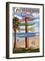 San Clemente, California - Destination Sign-Lantern Press-Framed Art Print