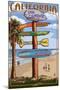 San Clemente, California - Destination Sign-Lantern Press-Mounted Art Print