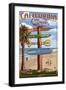 San Clemente, California - Destination Sign-Lantern Press-Framed Art Print