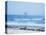 San Clemente Pier with Surfers on a Foggy Day, California, United States of America, North America-Mark Chivers-Stretched Canvas