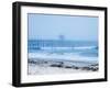 San Clemente Pier with Surfers on a Foggy Day, California, United States of America, North America-Mark Chivers-Framed Premium Photographic Print