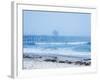 San Clemente Pier with Surfers on a Foggy Day, California, United States of America, North America-Mark Chivers-Framed Photographic Print