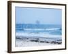 San Clemente Pier with Surfers on a Foggy Day, California, United States of America, North America-Mark Chivers-Framed Photographic Print