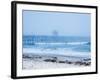 San Clemente Pier with Surfers on a Foggy Day, California, United States of America, North America-Mark Chivers-Framed Photographic Print