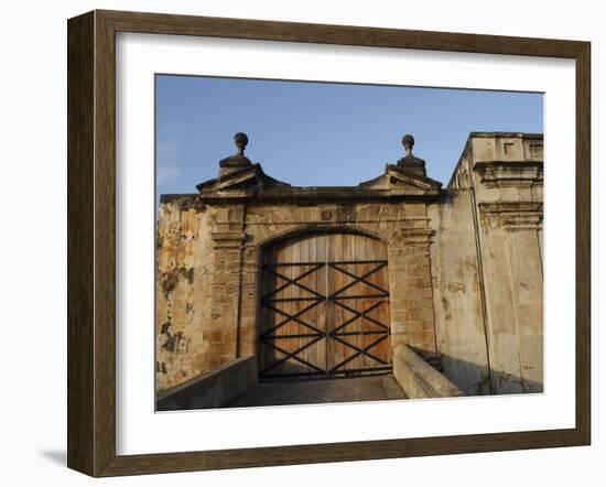 San Cristobal Castle Drawbridge Doors, Fort San Cristobal, Old San Juan, Puerto Rico-Maresa Pryor-Framed Photographic Print