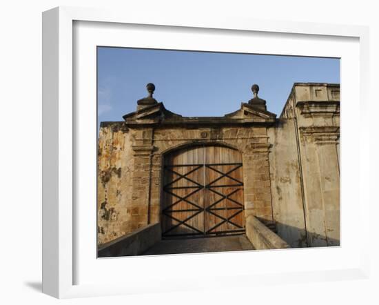 San Cristobal Castle Drawbridge Doors, Fort San Cristobal, Old San Juan, Puerto Rico-Maresa Pryor-Framed Photographic Print