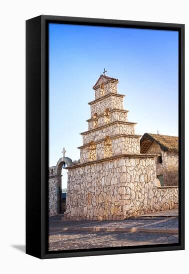 San Cristobal Stone Church, Mining Village, San Cristobal, Bolivia, South America-Kim Walker-Framed Stretched Canvas