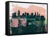 San Diego Abstract Skyline I-Emma Moore-Framed Stretched Canvas