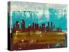 San Diego Abstract Skyline II-Emma Moore-Stretched Canvas